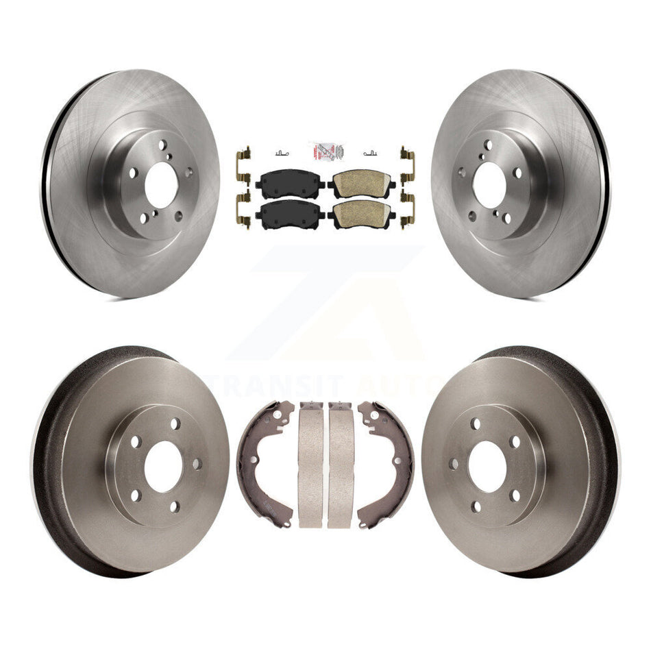 Front Rear Disc Brake Rotors Ceramic Pads And Drum Kit For Subaru Impreza WRX K8A-105181