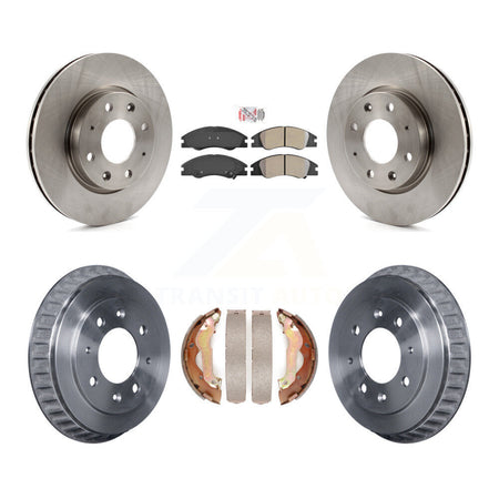 Front Rear Disc Brake Rotors Semi-Metallic Pads And Drum Kit For 2007-2009 Kia Spectra K8A-105182