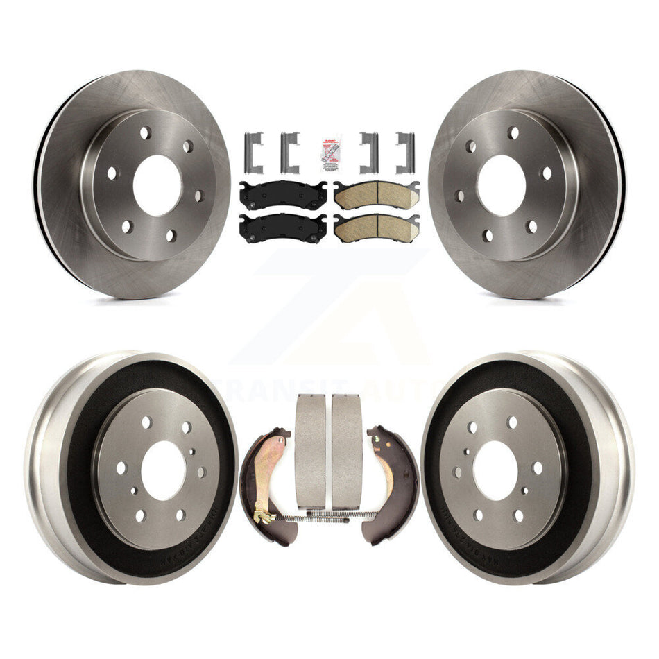 Front Rear Disc Brake Rotors Ceramic Pad Drum Kit For Chevrolet Silverado 1500 GMC Sierra K8A-105183