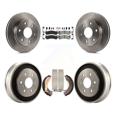 Front Rear Brake Rotor Semi-Metallic Pad Drum Kit For Chevrolet Silverado 1500 GMC Sierra K8A-105184