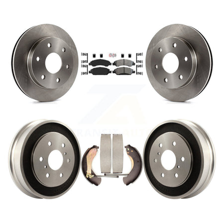 Front Rear Brake Rotor Semi-Metallic Pad Drum Kit For 07 GMC Sierra 1500 Disc rear brakes K8A-105193