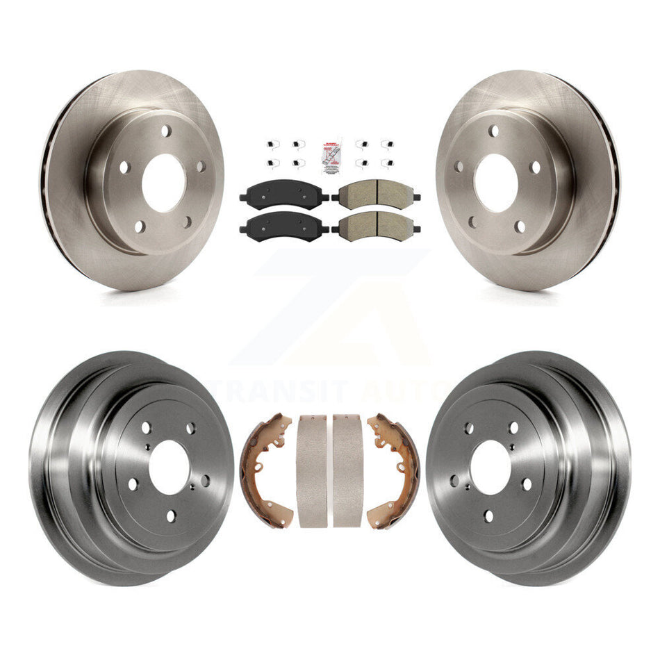 Front Rear Brake Rotors Semi-Metallic Pad Drum Kit For Dakota Dodge Ram Mitsubishi Raider K8A-105195