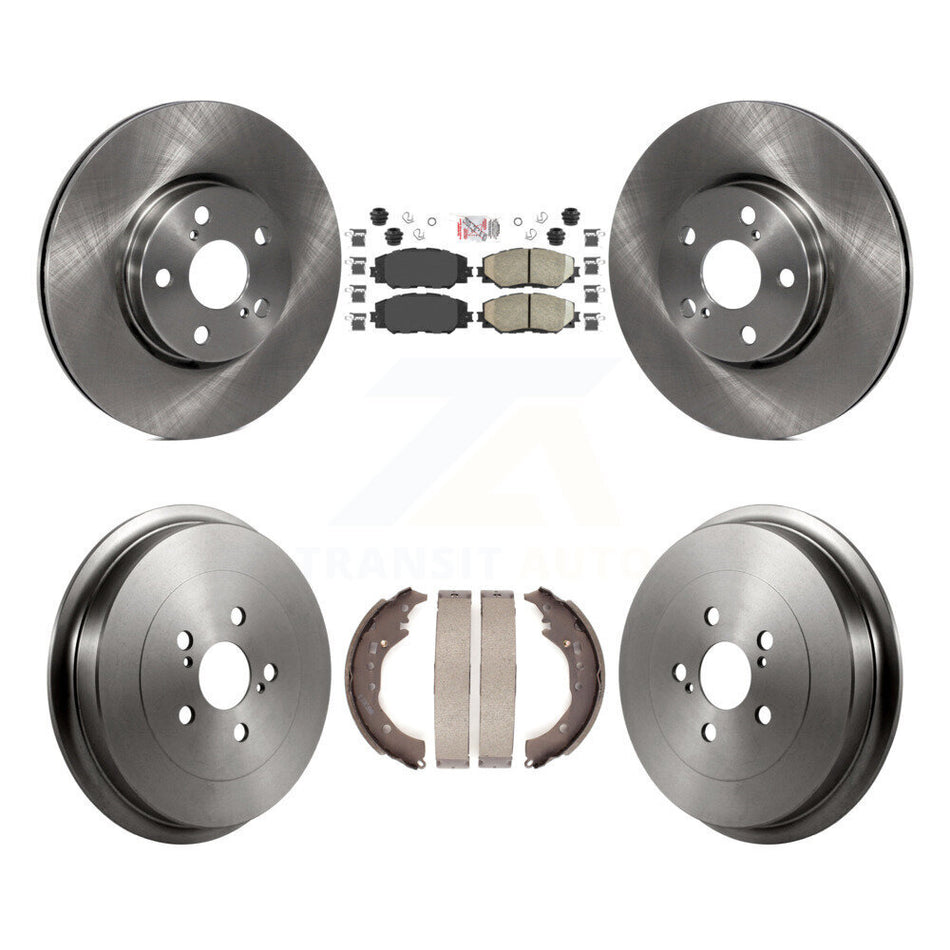 Front Rear Disc Brake Rotors Ceramic Pads And Drum Kit For Toyota Corolla K8A-105198