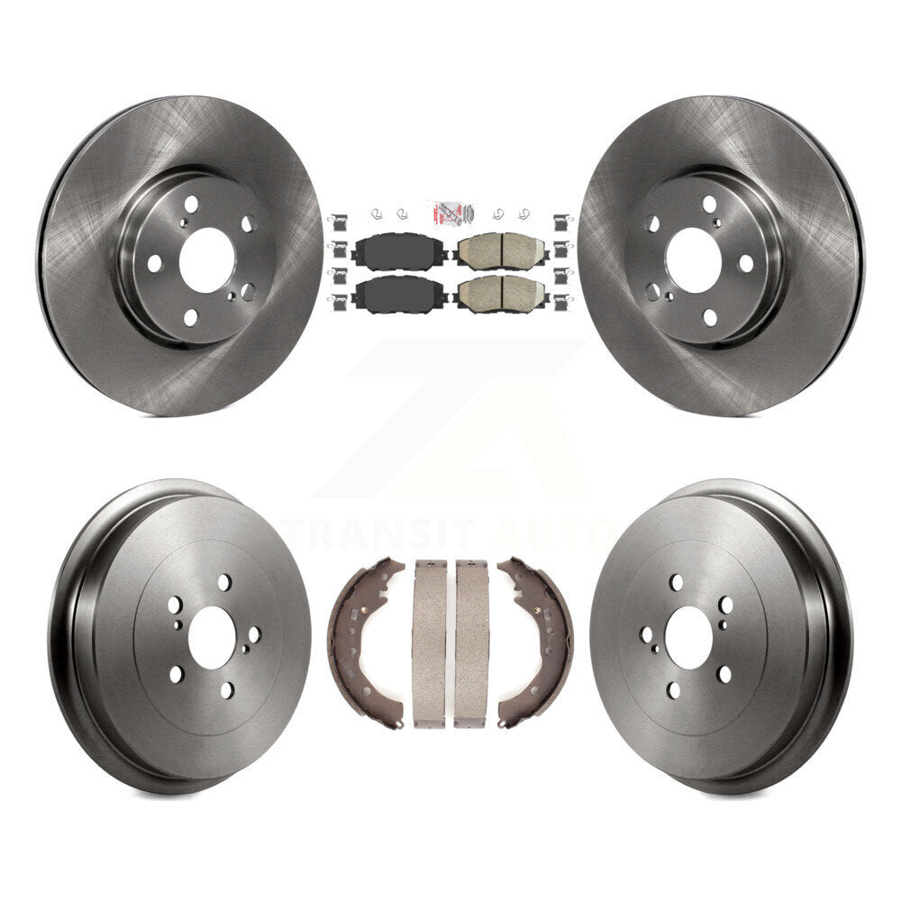 Front Rear Disc Brake Rotors Ceramic Pads And Drum Kit For Toyota Corolla K8A-105199