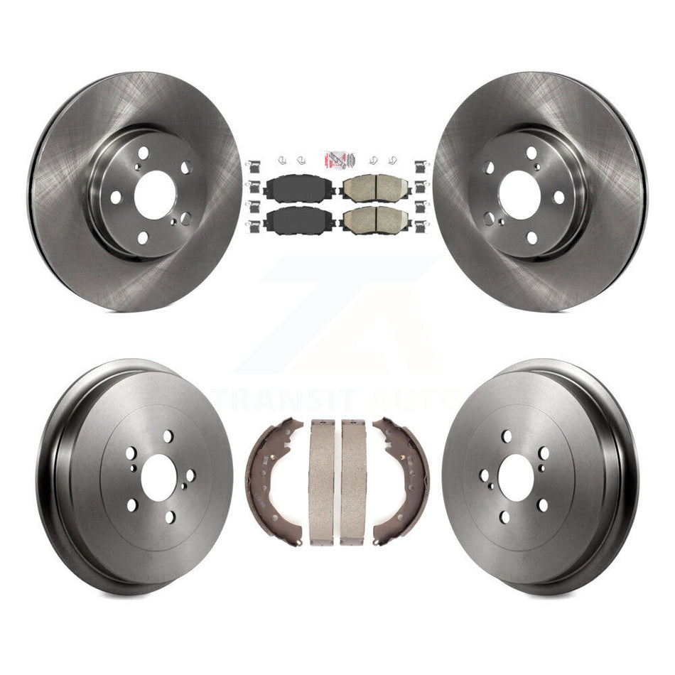 Front Rear Disc Brake Rotors Ceramic Pads And Drum Kit For Toyota Corolla K8A-105199