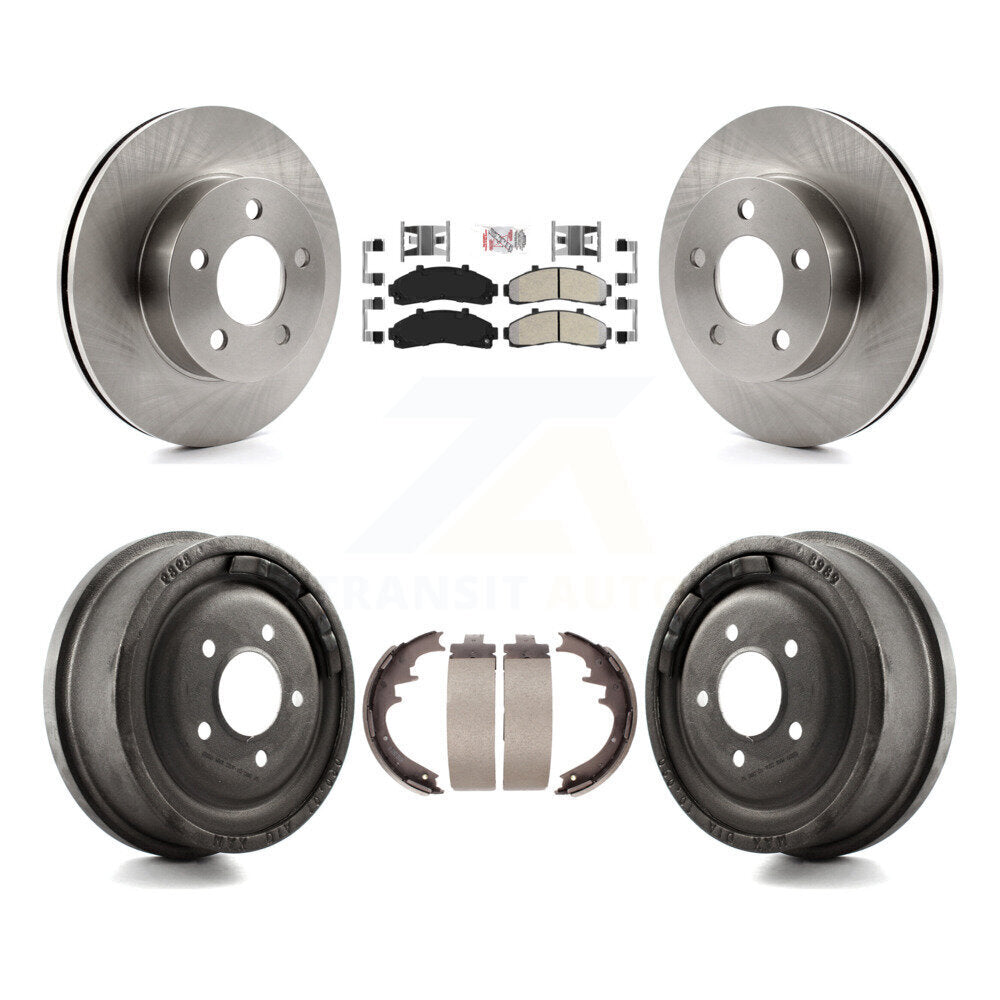 Front Rear Brake Rotor Semi-Metallic Pad & Drum Kit For Ford Ranger Mazda B4000 B3000 4WD K8A-105204