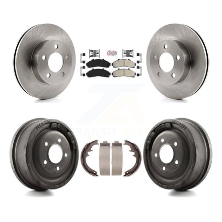 Front Rear Brake Rotor Semi-Metallic Pad & Drum Kit For Ford Ranger Mazda B4000 B3000 4WD K8A-105204