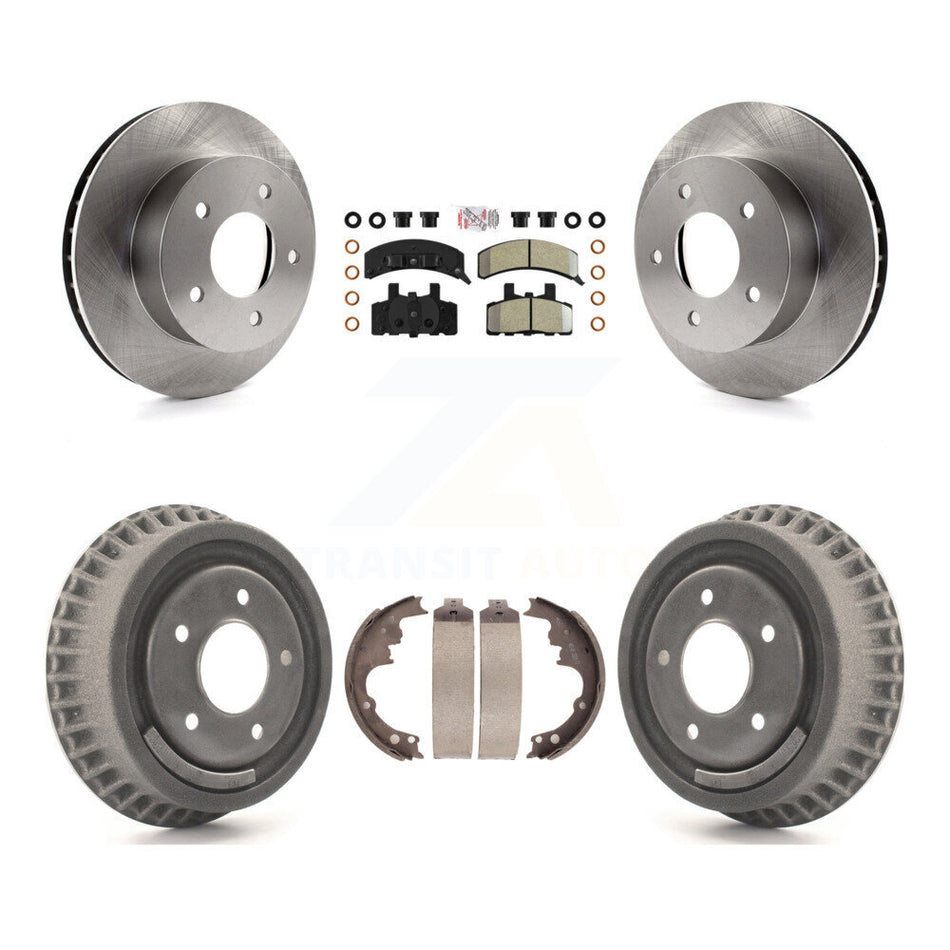 Front Rear Disc Brake Rotor Semi-Metallic Pad Drum Kit For Chevrolet Astro GMC Safari AWD K8A-105210