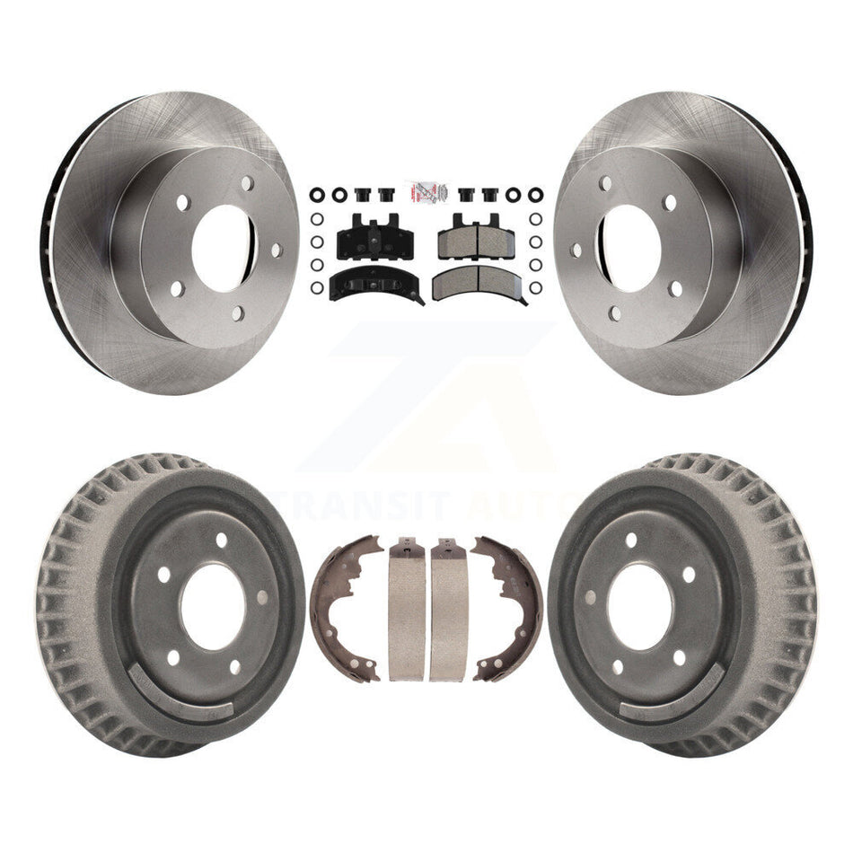 Front Rear Disc Brake Rotor Semi-Metallic Pad Drum Kit For Chevrolet Astro GMC Safari AWD K8A-105211