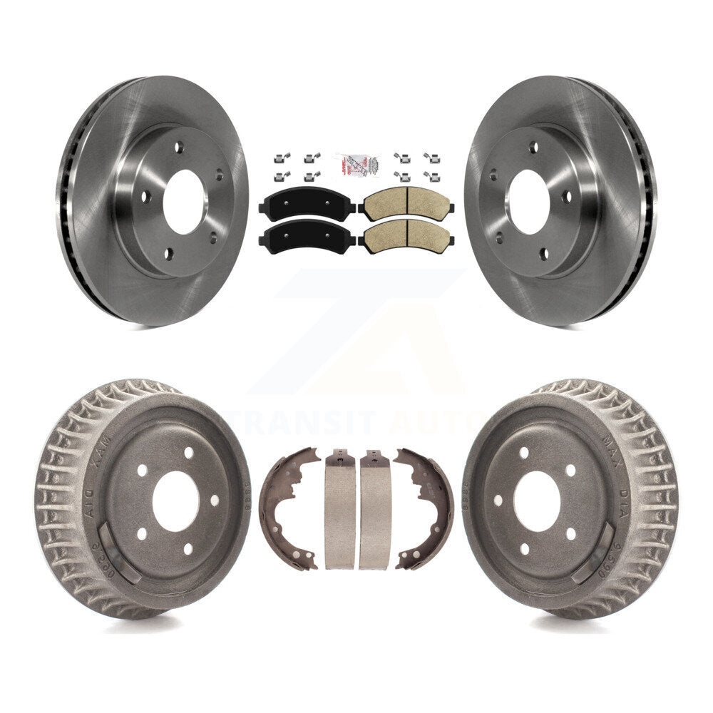 Front Rear Disc Brake Rotors Ceramic Pads And Drum Kit For 1998-2003 Chevrolet S10 4WD K8A-105213