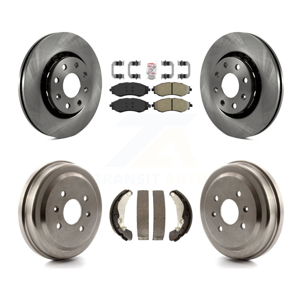 Front Rear Brake Rotor Semi-Metallic Pad & Drum Kit For Chevrolet Aveo Pontiac Aveo5 Wave K8A-105217