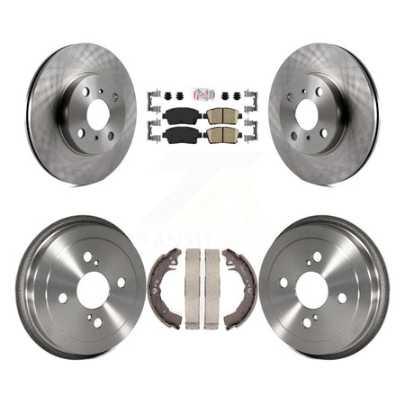 Front Rear Disc Brake Rotors Ceramic Pads And Drum Kit For 2001-2005 Toyota Echo K8A-105226