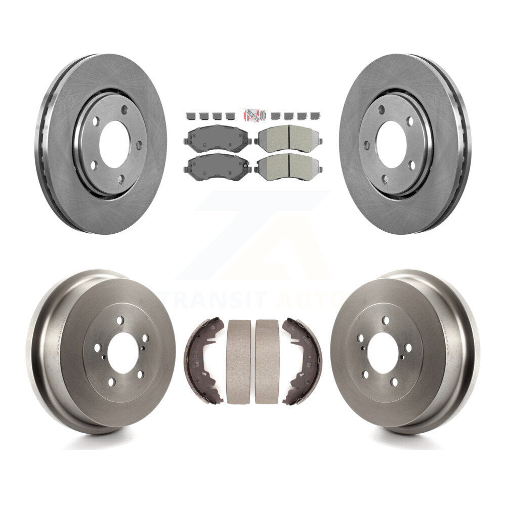 Front Rear Brake Rotor Semi-Metallic Pad Drum Kit For Dodge Caravan Grand Chrysler Town & K8A-105236