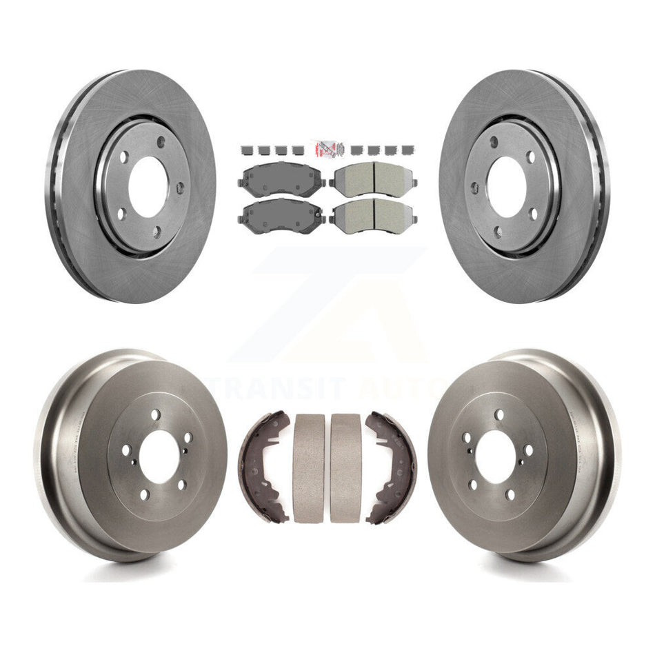 Front Rear Brake Rotor Semi-Metallic Pad Drum Kit For Dodge Caravan Grand Chrysler Town & K8A-105236
