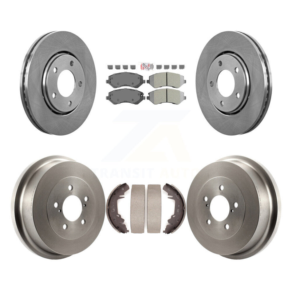 Front Rear Brake Rotor Semi-Metallic Pad Drum Kit For Dodge Caravan Grand Chrysler Town & K8A-105236