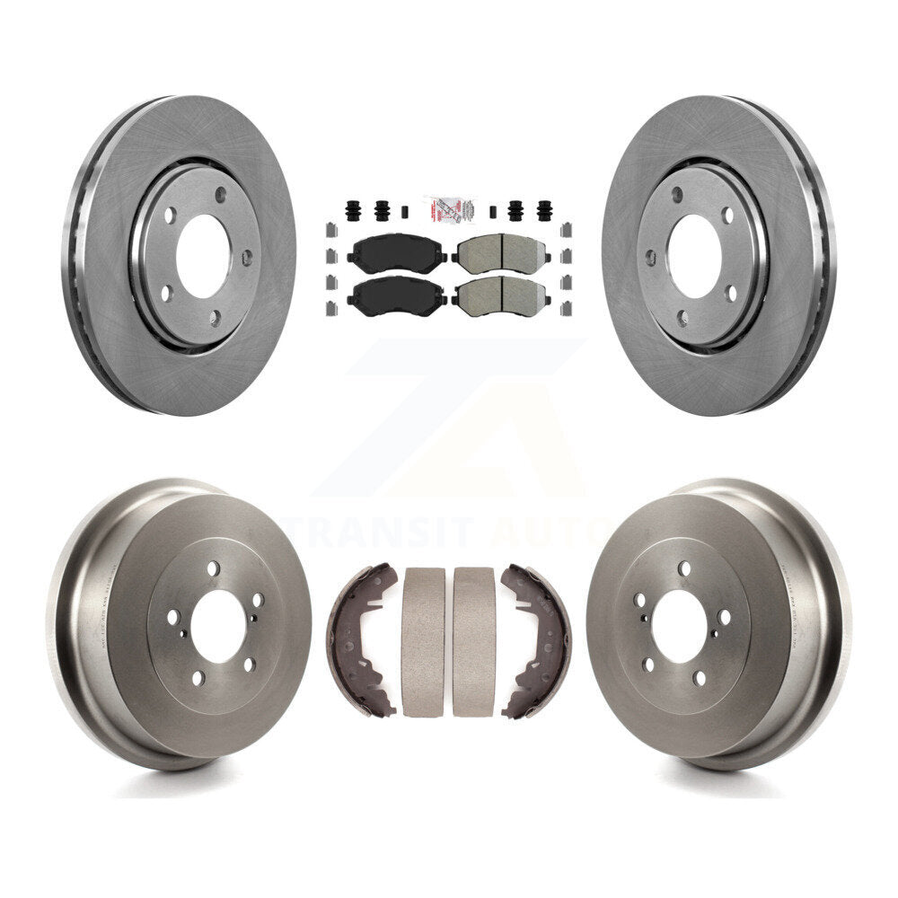 Front Rear Brake Rotor Semi-Metallic Pad Drum Kit For Dodge Caravan Grand Chrysler Town & K8A-105237