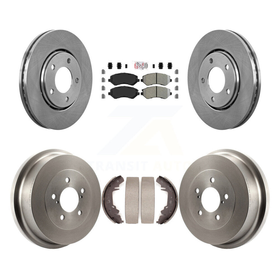 Front Rear Brake Rotor Semi-Metallic Pad Drum Kit For Dodge Caravan Grand Chrysler Town & K8A-105237