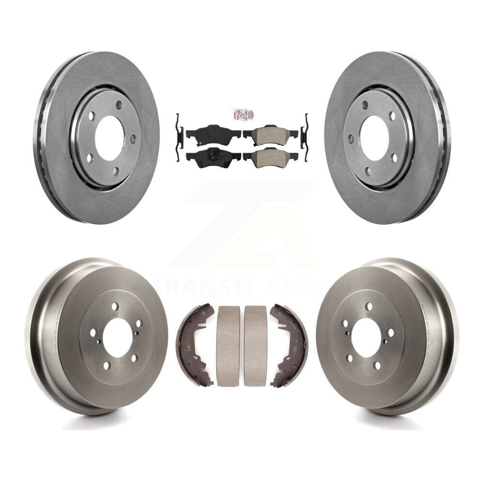 Front Rear Disc Brake Rotor Semi-Metallic Pad Drum Kit For Dodge Caravan Chrysler Voyager K8A-105241