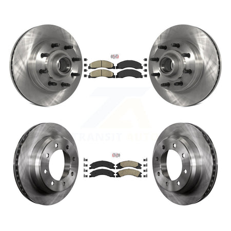Front Rear Ceramic Pad & Brake Rotors Kit For Ford E-350 Super Duty E-250 E-150 Econoline K8A-105254