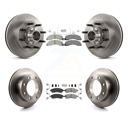 Front Rear Semi-Metallic Pad & Brake Rotors Kit For Ford F-350 Super Duty F-250 Excursion K8A-105276