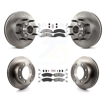 Front Rear Semi-Metallic Pad & Brake Rotors Kit For Ford F-350 Super Duty F-250 Excursion K8A-105277
