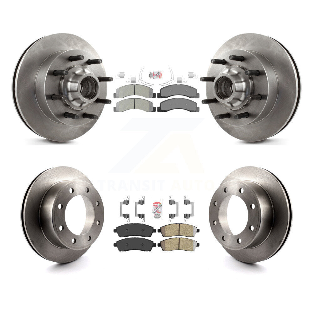 Front Rear Semi-Metallic Pad & Brake Rotors Kit For Ford F-350 Super Duty F-250 Excursion K8A-105278