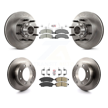 Front Rear Semi-Metallic Pad & Brake Rotors Kit For Ford F-350 Super Duty F-250 Excursion K8A-105278