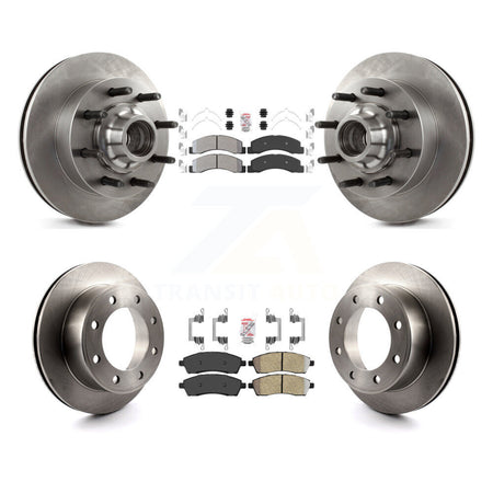 Front Rear Semi-Metallic Pad & Brake Rotors Kit For Ford F-350 Super Duty F-250 Excursion K8A-105279