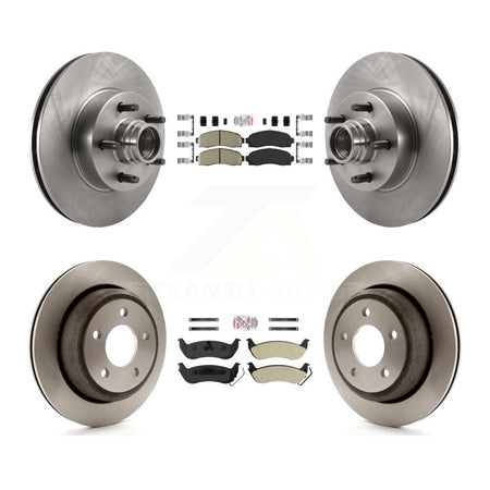 Front Ceramic Rear Semi-Metallic Pad & Disc Brake Rotor Kit For 2010-2011 Ford Ranger RWD K8A-105289