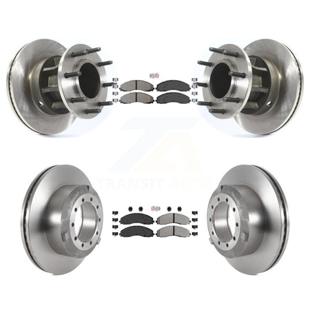 Front Rear Semi-Metallic Pad & Disc Brake Rotor Kit For Ford F-450 Super Duty F-550 4 X 2 K8A-105307