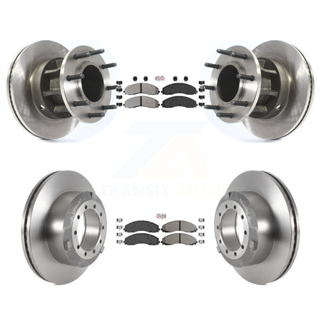 Front Rear Semi-Metallic Pad & Disc Brake Rotor Kit For Ford F-450 Super Duty F-550 4 X 2 K8A-105308