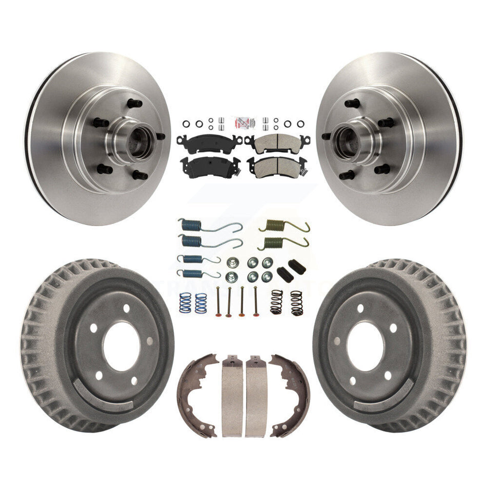 Front Rear Brake Rotors Semi-Metallic Pad & Drum Kit (7Pc) For Chevrolet Astro GMC Safari K8A-105343
