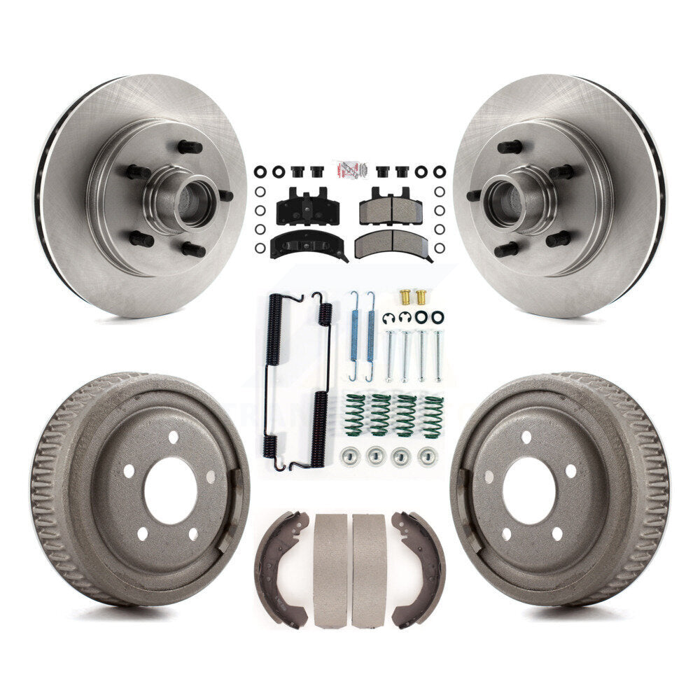 Front Rear Brake Rotor Semi-Metallic Pad Drum Kit (7Pc) For 1988-1991 C1500 Chevrolet GMC K8A-105345