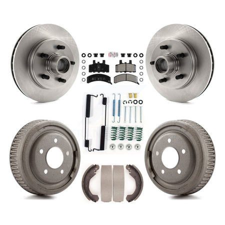 Front Rear Brake Rotor Semi-Metallic Pad Drum Kit (7Pc) For 1988-1991 C1500 Chevrolet GMC K8A-105345