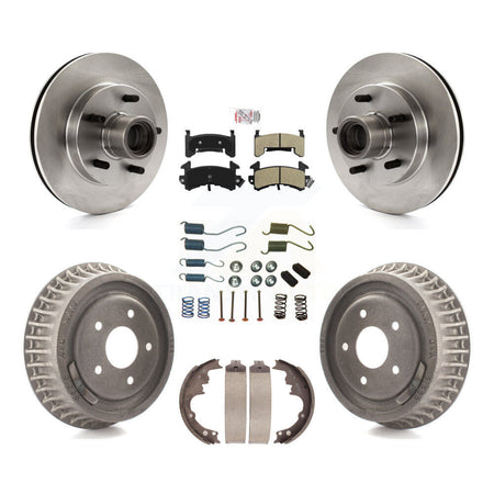 Front Rear Disc Brake Rotor Semi-Metallic Pad Drum Kit (7Pc) For Chevrolet S10 GMC Sonoma K8A-105354