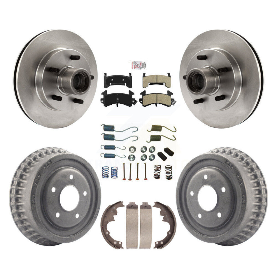 Front Rear Brake Rotors Semi-Metallic Pad Drum Kit (7Pc) For GMC Sonoma Chevrolet S10 S15 K8A-105355