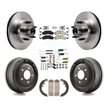 Front Rear Brake Rotor Semi-Metallic Pad Drum Kit (7Pc) For Ford Ranger Mazda B4000 B3000 K8A-105358