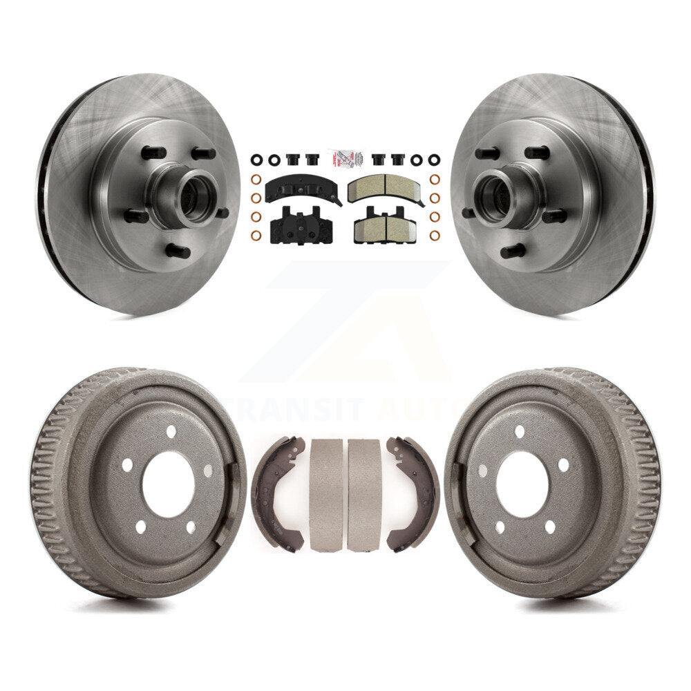 Front Rear Disc Brake Rotors Hub Assembly Semi-Metallic Pads And Drum Kit For GMC Yukon K8A-105370