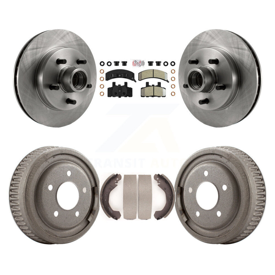 Front Rear Disc Brake Rotors Hub Assembly Semi-Metallic Pads And Drum Kit For GMC Yukon K8A-105370