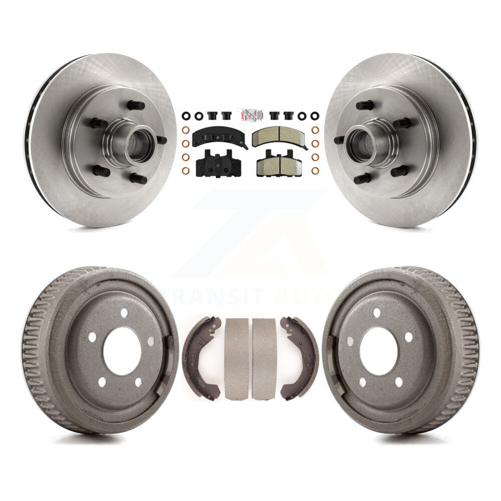Front Rear Disc Brake Rotors Semi-Metallic Pad Drum Kit For 1988-1991 C1500 Chevrolet GMC K8A-105372