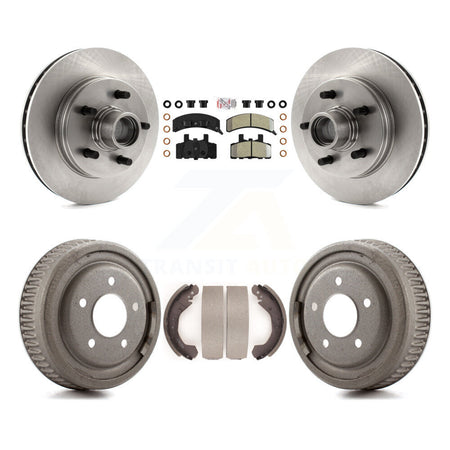 Front Rear Disc Brake Rotors Semi-Metallic Pad Drum Kit For 1988-1991 C1500 Chevrolet GMC K8A-105372