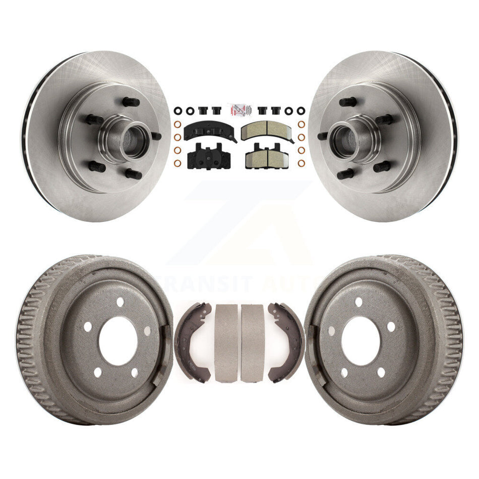 Front Rear Disc Brake Rotors Semi-Metallic Pad Drum Kit For 1988-1991 C1500 Chevrolet GMC K8A-105372