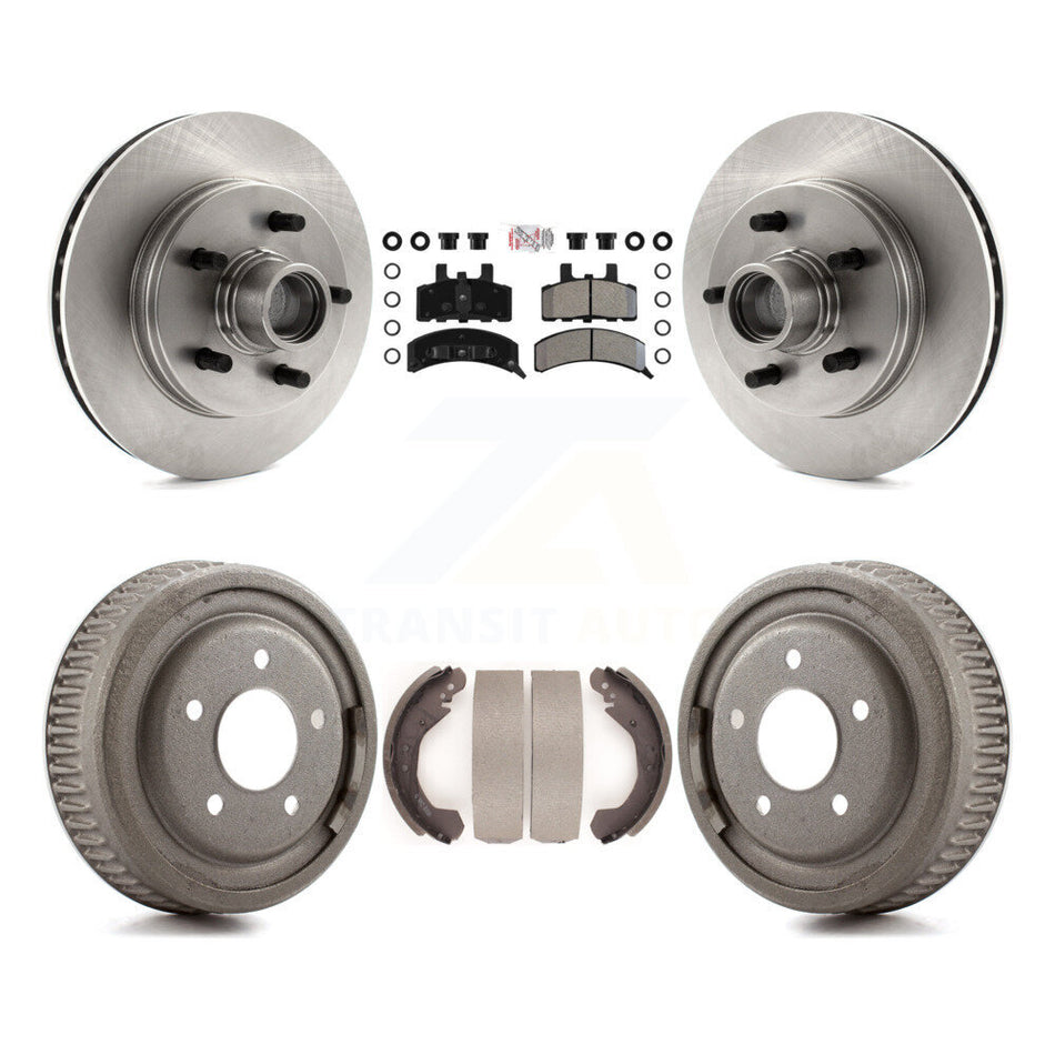 Front Rear Disc Brake Rotors Semi-Metallic Pad Drum Kit For 1988-1991 C1500 Chevrolet GMC K8A-105373