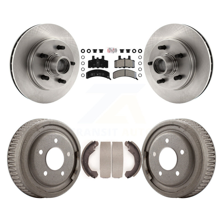 Front Rear Disc Brake Rotors Semi-Metallic Pad Drum Kit For 1988-1991 C1500 Chevrolet GMC K8A-105373