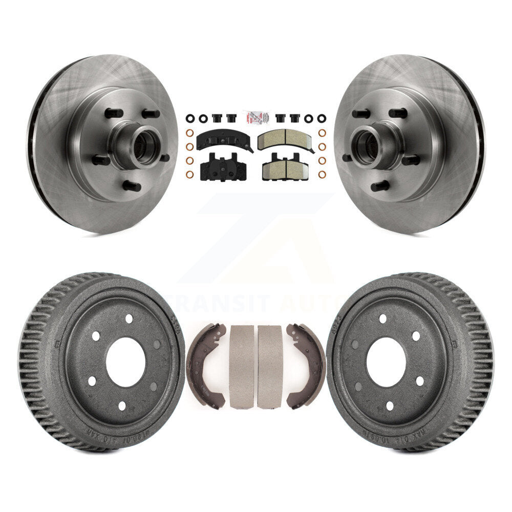 Front Rear Disc Brake Rotor Hub Assembly Semi-Metallic Pad And Drum Kit For GMC Yukon RWD K8A-105374