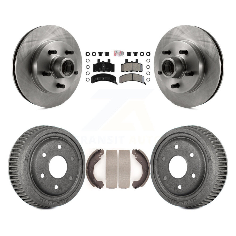Front Rear Disc Brake Rotor Hub Assembly Semi-Metallic Pad And Drum Kit For GMC Yukon RWD K8A-105375