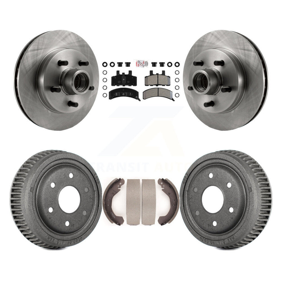Front Rear Disc Brake Rotor Hub Assembly Semi-Metallic Pad And Drum Kit For GMC Yukon RWD K8A-105375