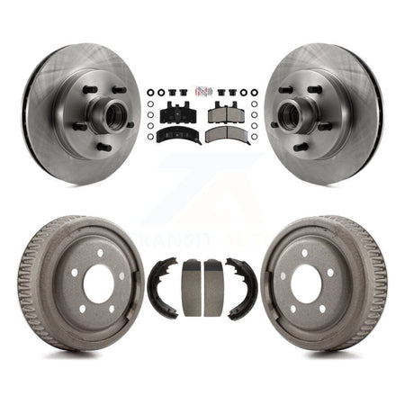Front Rear Brake Rotors Semi-Metallic Pad Drum Kit For GMC Yukon Chevrolet C1500 Suburban K8A-105381