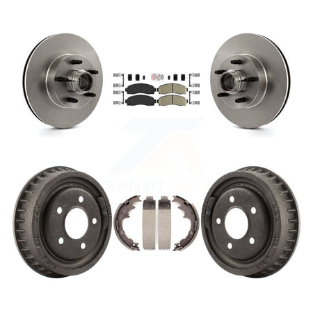 Front Rear Brake Rotor Ceramic Pad & Drum Kit For 06-09 Ford Ranger With 9" Diameter K8A-105396