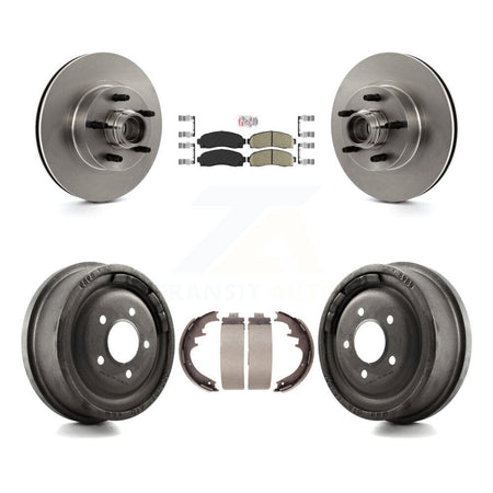 Front Rear Brake Rotors Ceramic Pad Drum Kit For 06-09 Ford Ranger With 10" Diameter K8A-105397